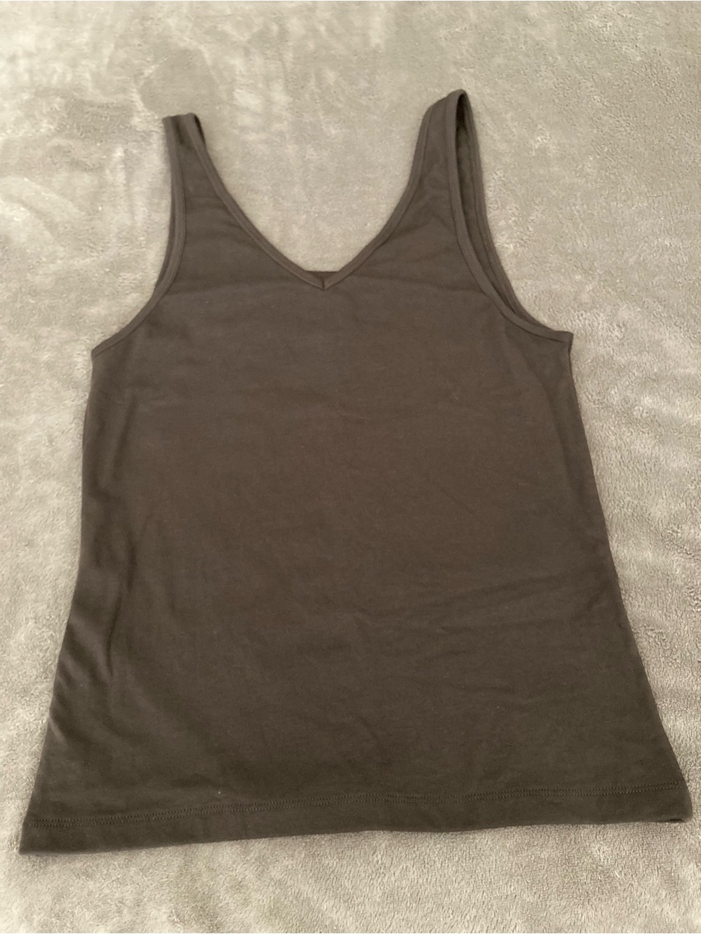 All cotton Women’s Brown V-Neck Tank Top